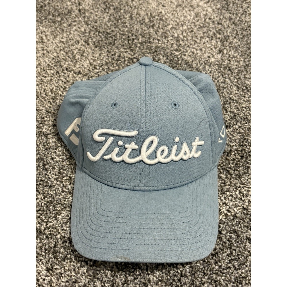 Titleist FJ Pro V1 Golf‎ Hat Cap Fitted Sz M/L - Gray White